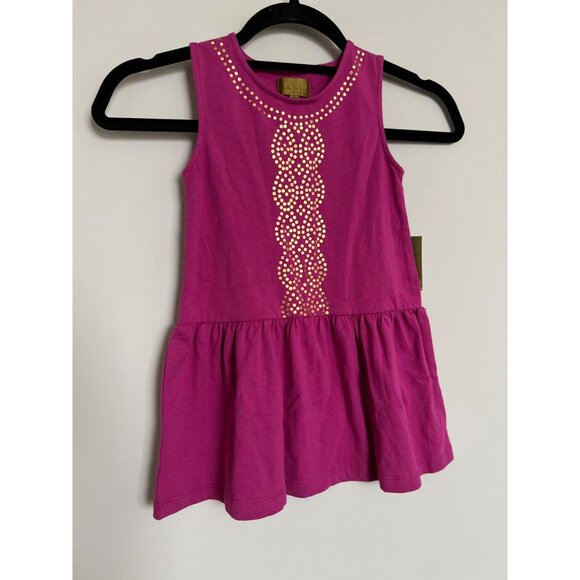 NWT Nicole Miller Purple Tank Top w/Gold Dot Design - Size 6 - Picture 2 of 5